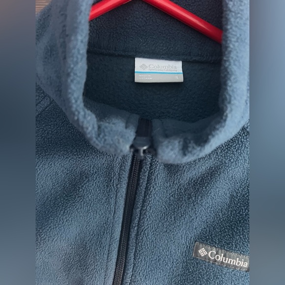 Blue Fleece Columbia Zip-up Jacket - L - Picture 2 of 2